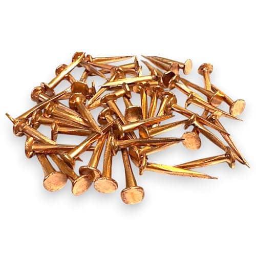 Image of Solid Copper Cut Tacks – 20mm – Flat Head Upholstery Nails for Restoration, Boatbuilding & Craft – Rustproof, Non-Magnetic – 100g Packs