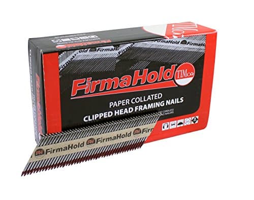 Image of TIMCO Firmahold Collated Clipped Head Nails Ring Shank - 2.8 x 50 - Stainless Steel - Box of 1100