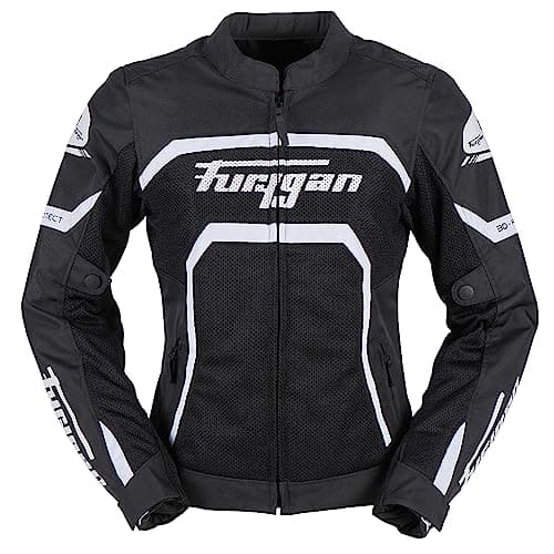 Image of Furygan Womens Mystic Evo Vented Jacket, Black-white, XL UK