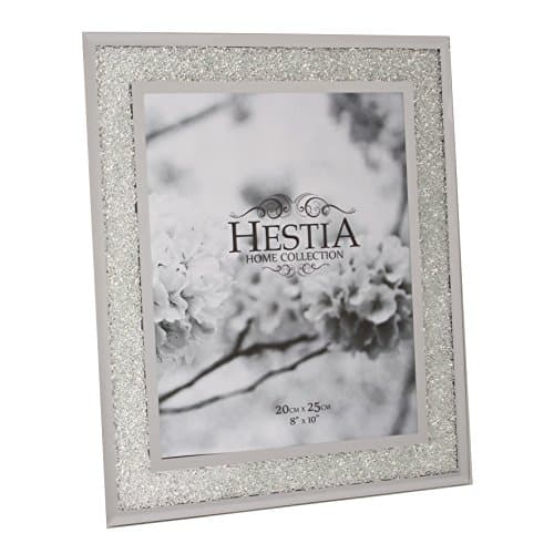 Image of Hestia Photo Frame Crystal Edge with Silver Border 8" x 10" HE76980