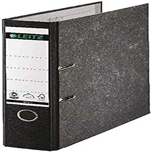 Image of Leitz Standard Lever Arch File 80mm Spine Foolscap Black Ref 1082-95 [Pack of 10]