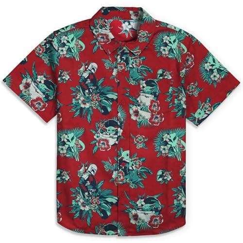 Image of STAR WARS Men's Button Down Shirt, Red, XL