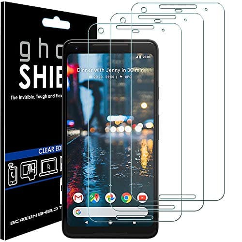 Image of TECHGEAR Screen Protector to fit Google Pixel 2 XL [ghostSHIELD Edition] Genuine Reinforced Flexible TPU Screen Protector Guard Covers with Full Screen Coverage inc Curved Screen
