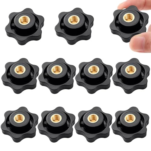 Image of 10 Pcs M8 Nuts,M8 Clamping Knob,Knobs Grip Nut Plastic Wing Nuts,Star Shaped Knob Thumb Bolts Thread for Machine Tools,Fitness Equipment