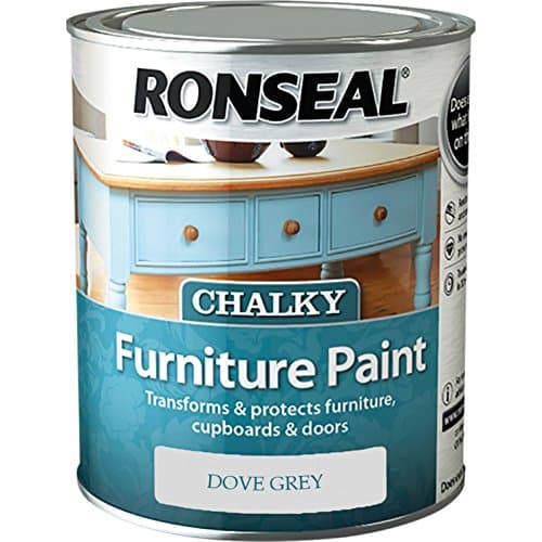 Image of Ronseal RSLCFPDG750 750 ml Chalky Furniture Paint - Dove Grey