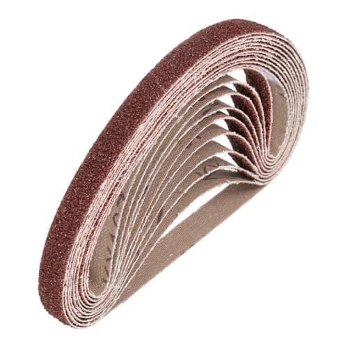 Image of sourcing map 13mm x 610mm Sanding Belts, 10 Pcs 36 Grit Aluminum Oxide Abrasive Belt Sander File Belt for Woodworking, Metal Polishing, Knife Sharpener