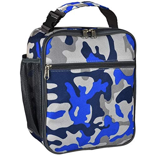Image of IWTTWY Insulated Lunch Bag Camo Cooler Bag Portable Carrying Lunch Box Bag for Boys Girls Women Men to School Office Outdoor (Camo Blue)