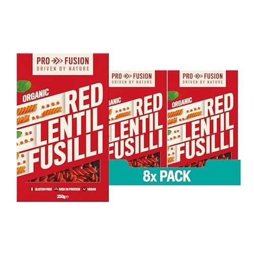 Image of Profusion Organic Red Lentil Fusilli, 250g - Grain-Free, High Protein & Vegan-Friendly