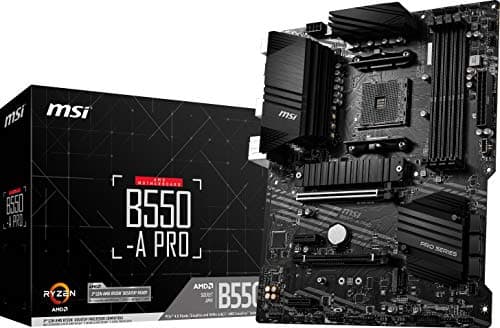 Image of MSI B550-A PRO ProSeries Motherboard (AMD AM4, DDR4, PCIe 4.0, SATA 6Gb/s, M.2, USB 3.2 Gen 2, HDMI/DP, ATX) (Renewed)