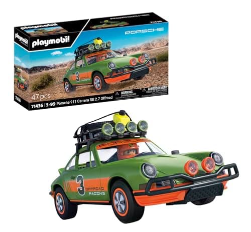 Image of Playmobil 71436 Porsche 911 Carrera RS 2.7 Off-Road Edition, thrilling rides through any terrain, with various functions, collectible car or play sets suitable for children ages 5+