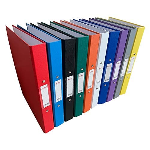 Image of Pack of 20 A4 Assorted Colour Paper Over Board Ring Binders by Janrax - Office, School Document Supplies