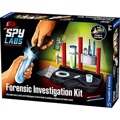Image of Thames & Kosmos Spy Labs Forensic Investigation Kit | Analyse Evidence Like a Real Detective | Ages 8+ | STEM Science Toy for Kids | Hands-On Experiments in Chemistry, Observation & Problem Solving