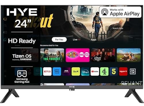 Image of TV - Smart TV, 24" Screen Size, HD Ready Resolution, Apple AirPlay, Samsung Tizen OS & Gaming Hub, Versatile Connectivity, Black, Perfect For Streaming, Gaming & Entertainment - 24HDS1008