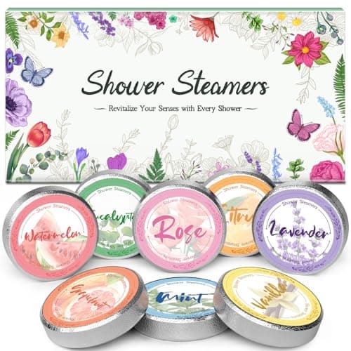 Image of Shower Steamers Aromatherapy Birthday Gifts for Women: 8 Pcs Bath Bombs SPA Self Care Small Relaxation Friendship Thank You Valentines Easter Mothers Day Gifts for Mum Women