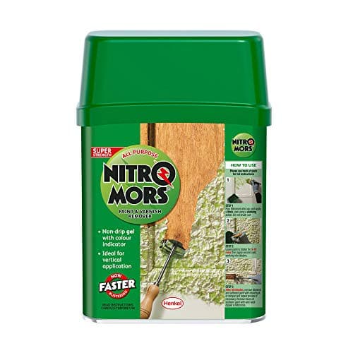 Image of Nitromors All Purpose Paint and Varnish Remover, Paint Remover for Wood, Metal and Masonry, High-Strength Paint Stripper with Colour Indicator, Non-Drip Paint Remover Gel, 1 x 750 ml Tin