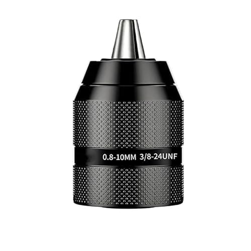 Image of Keyless Drill Chuck 3/8 UNF Self Locking Metal Chuck for Impact Electric Hammer, 1/2inch Drill Adapter Keyless, Taper(65 * 41mm)