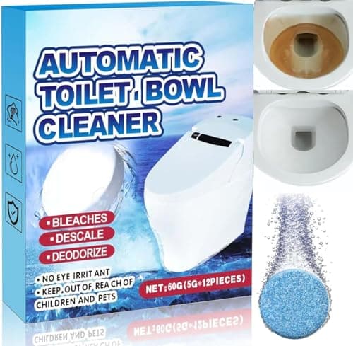 Image of 12-Pack Heavy Duty Toilet Bowl Cleaner Tablets – Toilet cleaner, Powerful Limescale & Stain Remover, Deep Cleans & Freshens Toilets – Effortless Descaler for Sparkling Results