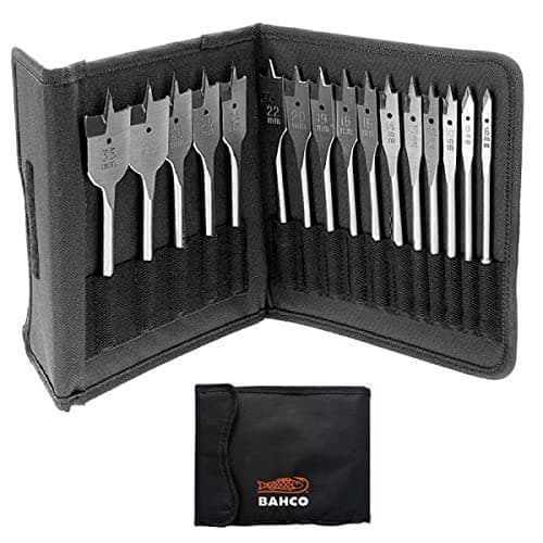 Image of Bahco 15 Piece Flat Spade Drill Bit Set 6mm 35mm in Storage Wallet 9529SET15