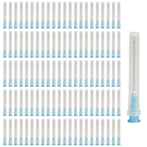 Image of 100 PcsDispensing Needle Accessories, Dispensing Accessories Stainless Steel Pipe, Dispensing Needles Stainless Steel Industrial Needles for Lab Inks Glue DIY Crafts (23G 32mm/1in)