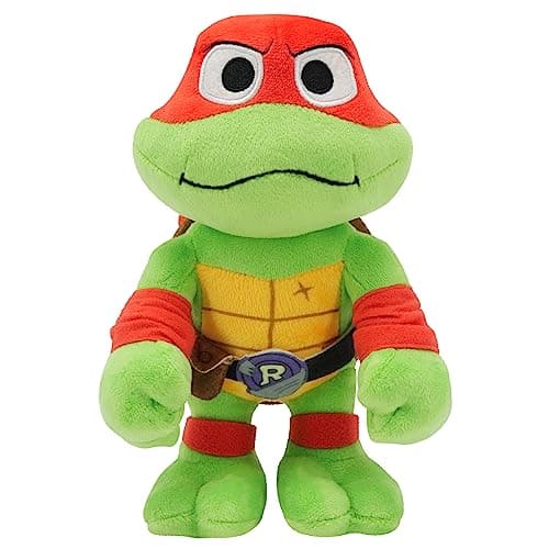 Image of Teenage Mutant Ninja Turtles: Mutant Mayhem Raphael Plush Toy, 8 Inch Red Masked Soft Doll of TMNT Movie Hothead Muscle Fighter Raph , HRC79