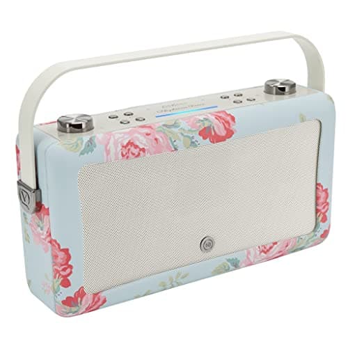Image of Cath Kidston Hepburn Voice Smart Portable Bluetooth Speaker with Amazon Alexa Voice Control by VQ. 20W Wireless Speakers with Bluetooth. Rechargeable Speaker with 8-Hour Playtime - Antique Rose