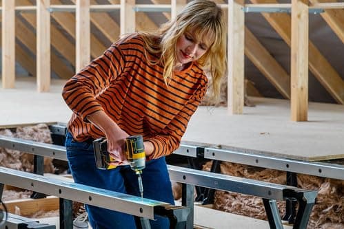 Image of LoftZone StoreFloor Compact Small Square Kit, 2.4m x 2.4m (Without Boards) - The Strongest Raised Loft Boarding System. Easy to Install. Increase Storage, Reduce Heating Bills.