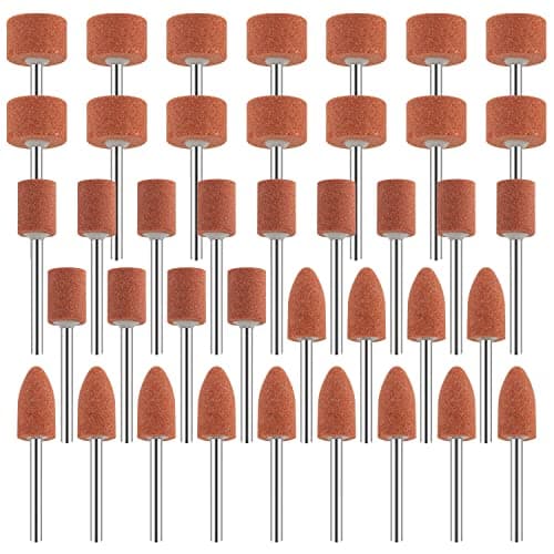 Image of 42pcs Abrasive Mounted Stone Grinding Wheel Head, Mounted Grinding Stone Set for Dremel Rotary Tool Accessories 1/8" Shank for Grinding, Polishing, Deburring