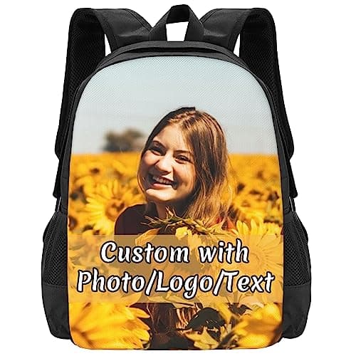 Image of MEIERLE Personalised Laptop Backpack - Add Your Picture, Logo, or Text - Create Your Own Adventure with Personalised Rucksack Backpack