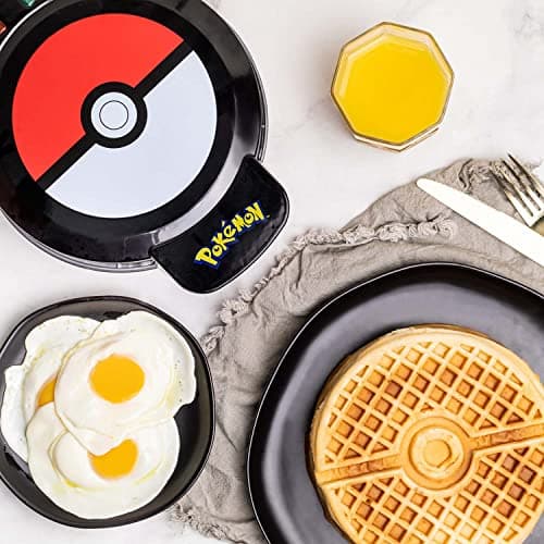 Image of Uncanny Brands Pokémon Waffle Maker – Make Pokéball Waffles at home – Fun Kitchen Appliance – Non-Stick & Easy to Clean – Ideal Gift for all Ages