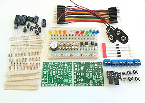 Image of Rk Education 555 Timer Beginners Electronic Kit Including PCBs & Components Great for Makers, GCSE, BTEC and A Level Students