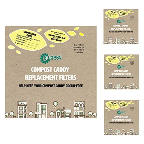 Image of Compost Caddy Spare Filters - Suitable for the Typhoon Vintage, Hudson & Henrik caddies - (4x 2pk - Total 8 filters)