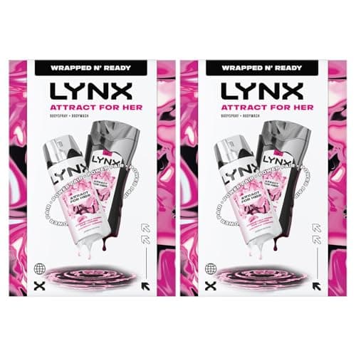Image of Lynx Attract for Her Gift Set, 2 Pack - 50ml Body Spray & 225ml Body Wash, Fresh Fragrance Duo, Feminine Scent, Great for Gifting or Everyday Use