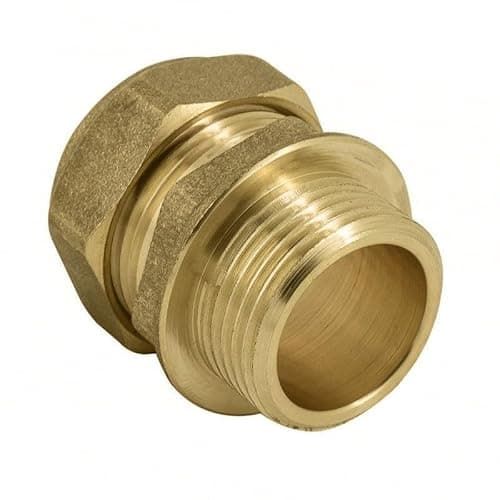 Image of ODSUPPLIES Brass 15mm x 1/2" BSP Compression Male Adapter (Pack of 1)
