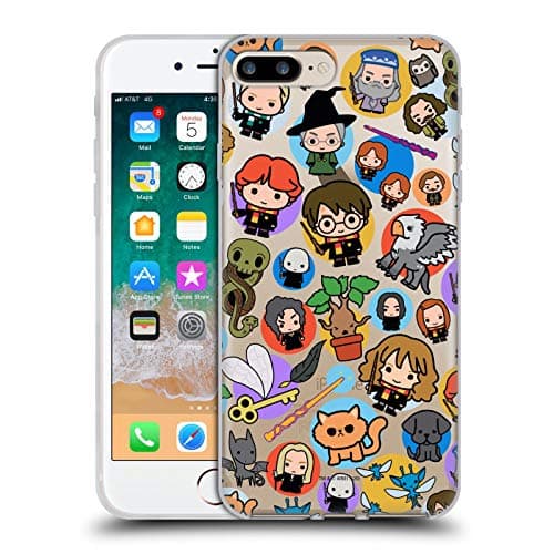 Image of Head Case Designs Officially Licensed Harry Potter Pattern Deathly Hallows XXVIII Gel Case [Military Grade Protection] Compatible with Apple iPhone 7 Plus/iPhone 8 Plus and Compatible with MagSafe