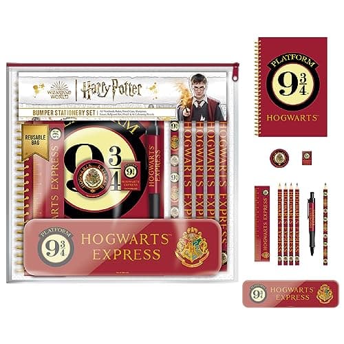Image of Harry Potter Bumper Stationery Set (Platform 9 3/4 Design) Harry Potter Gifts for Girls and Boys, Harry Potter Gifts for Women and Men - Official Merchandise