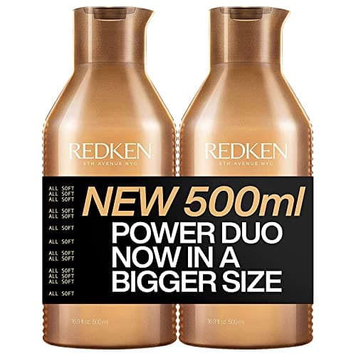 Image of REDKEN Shampoo & Conditioner, For Dry Hair, Argan Oil, Softness and Shine, All Soft, Power Duo 500 ml Set