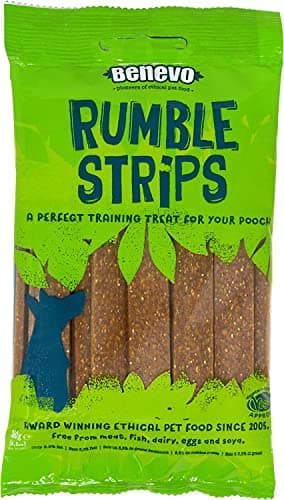 Image of Benevo Vegan Dog Treats Rumble Strips Bundle (3 X 20 Strip Packs) - Total Of 60 Strips