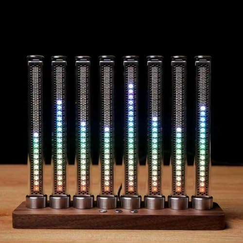 Image of Music Rhythm Recognition Light with Nixie Tubes, 20 Levels of Brightness, 5 Pulsing Modes, 17 Preset Colors, High Sensitivity for Home and Studio Entertainment