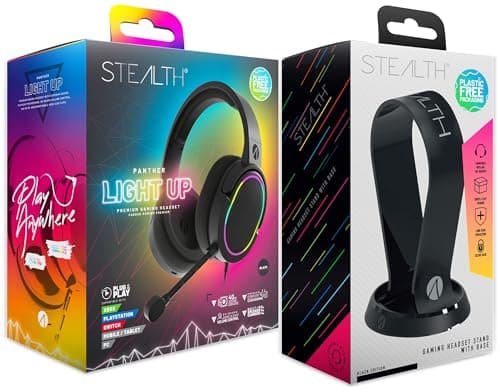 Image of STEALTH Panther Light Up Headset and Stand Bundle