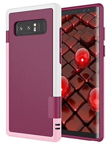 Image of Jeylly Galaxy Note 8 Case, Note 8 Cover, [3 Color] Slim Hybrid Impact Rugged Soft TPU & Hard PC Bumper Shockproof Protective Anti-slip Case Cover Shell for Samsung Galaxy Note 8 SM-N950 - Wine