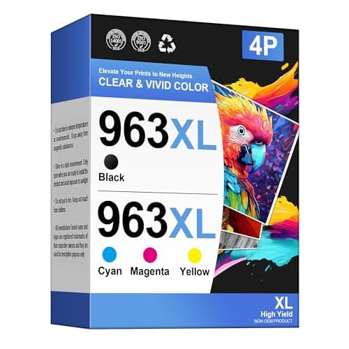 Image of CATJOY 963XL Ink Cartridges Multipack Compatible for 963xl Ink Cartridges for HP Officejet Pro 9010 Ink Cartridge,9012 9014 9015 9016 9020 (4-Pack, Black Cyan Magenta Yellow)