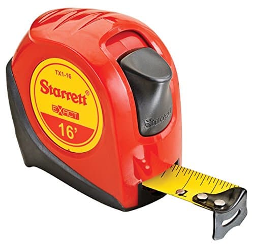 Image of Starrett KTX1-16ME-E 5m/ 16ft Metric and Imperial Reading Pocket Tape with 25mm/ 1-inch Blade