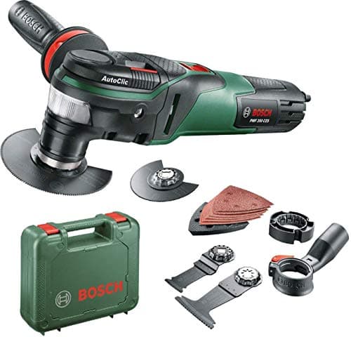 Image of Bosch DIY Multifunctional Tool, PMF 350, CES, Universal Set, Black, Green, 0603102200