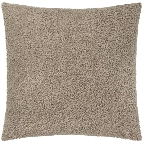 Image of Yard Cabu Polyester Filled Cushion – Scandi Minimalist Chunky Boucle Textured Decorative Pillow (Taupe - 55x55cm)