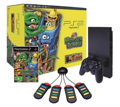 Image of Playstation 2 - PS2 console & Buzz! Junior Monster Rumble Limited Edition Console Box Set Bundle