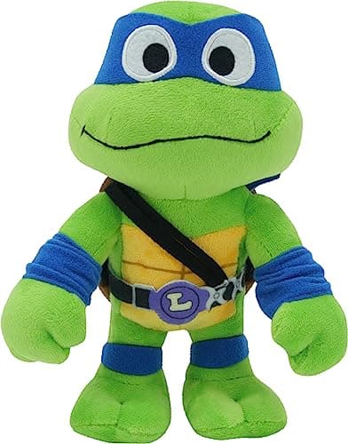 Image of Teenage Mutant Ninja Turtles: Mutant Mayhem Leonardo Plush Toy, 8 Inch Blue Masked Soft Doll of TMNT Movie Character Leader Leo, HRC77