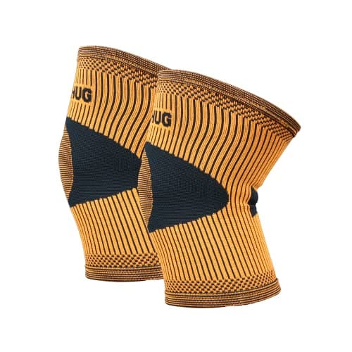 Image of Bearhug Twin Pack Bamboo Knee Support For Women & Men - Compression Sleeve Knee Brace for Running, Walking, Weight Lifting & Skiing - Knee Sleeves Braces to Aid Arthritis Pain Relief, L