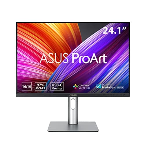 Image of ASUS ProArt Display PA248CRV Professional Monitor - 24.1 Inch, IPS, 16:10, 1920 x 1200, 97% DCI-P3, Colour Accuracy ΔE < 2, Calman Verified, HDR-10, USB-C PD 96W, Ergonomic Stand, Green Sustainability