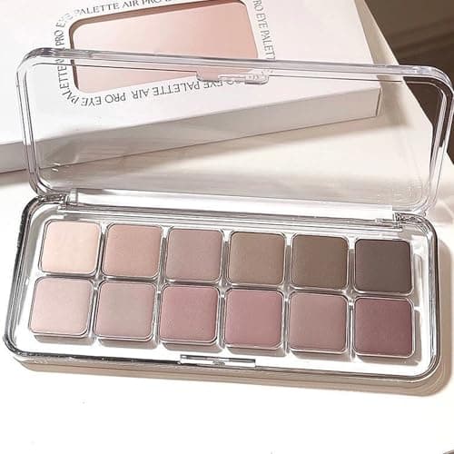 Image of Full Matte Eyeshadow Palette, 12 Colors Nude Pink Brown Eye Shadow Pallets for Women, Long-Lasting Pressed Powder Eye Makeup Palette, Blendable Smokey Eyeshadow Travel Size Makeup Gift