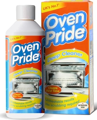 Image of Oven Pride® Oven Cleaner - Complete Oven Cleaning Kit with Safety Gloves and Cleaning Bag Powerful | Heavy Duty Degreaser | Cleans First Time - Removes Grease Burnt On Food Deep Oven Cleaning Solution